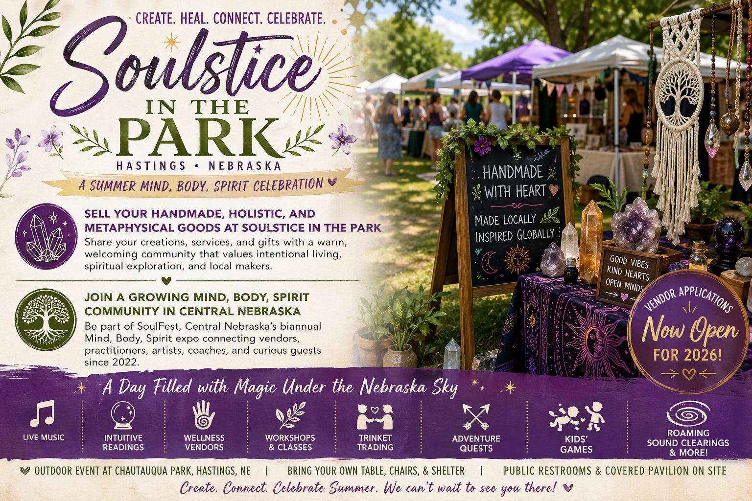 Vendor Applications Open for Soulstice in the Park in Hastings, NE